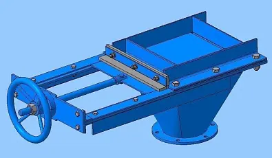 Затвор шиберный 3Ш-400х400-МЭП 